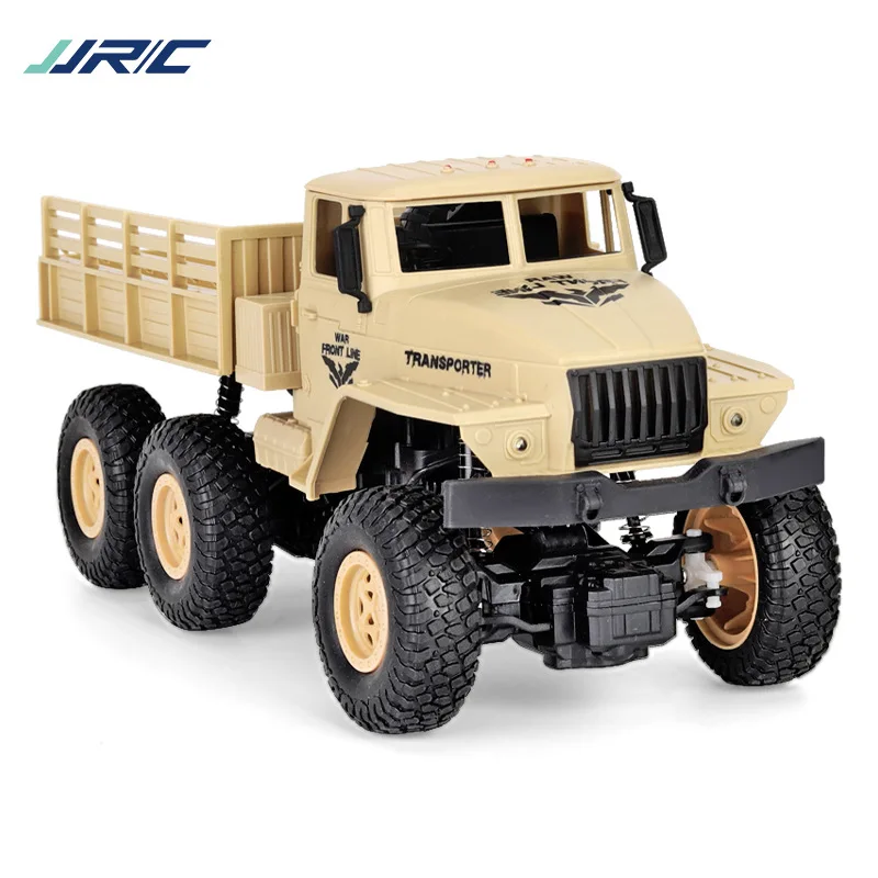 New Jjric 1: 18 Wireless Six Wheel Remote Control Military Truck Off-Road Climbing Vehicle Simulation Car Model Boy Toy