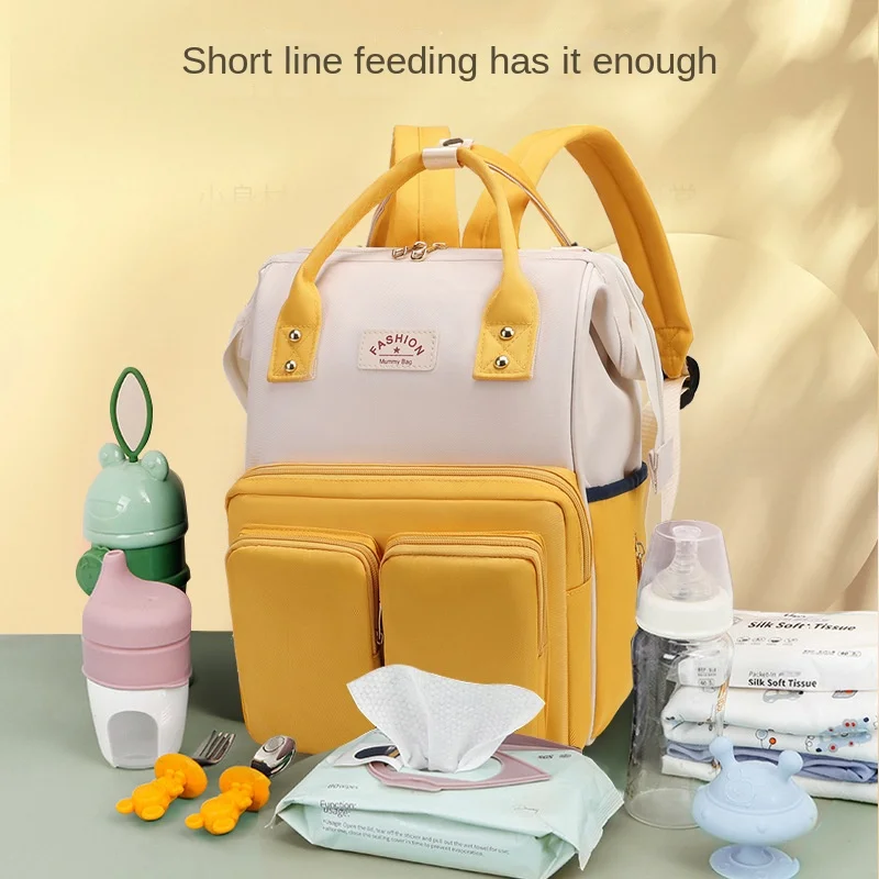 2024 Summer New Leisure Large Capacity Multi Functional Maternal and Child BagMulti Functional Layer Dry Wet Separation Backpack