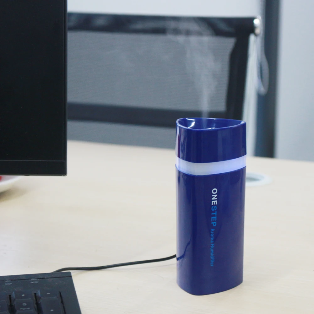 

Mini Ultrasonic Humidifier with Timer, LED Lights & Auto Shut-Off USB Portable, Silent, Triangle Design for Home & Office