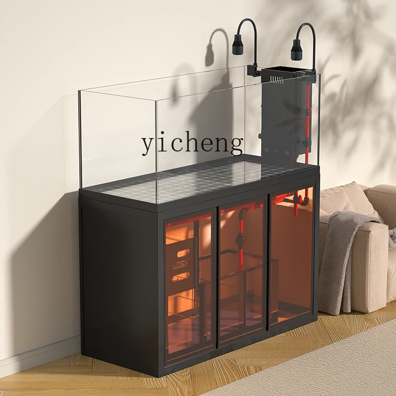 

ZC new industrial wind backpack stream fish tank living room household aquarium bottom filter ecological landscaping