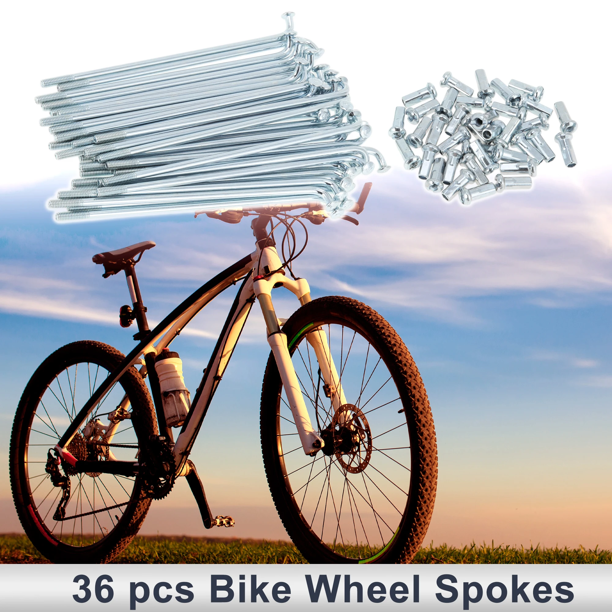 X Autohaux 36 Stück 12G J Bend Fahrrad-Stahlspeichen 69 mm 76 mm 82 mm 87 mm 92 mm 100 mm 105 mm-249 mm Fahrradspeichen mit Nippeln – Detail 6
