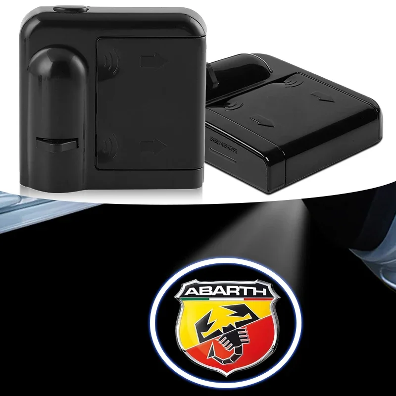Car Door LED HD Welcome Courtesy Shadow Projector Lamp Logo Light For Abbas FIAT Punto 500 Tipo Stilo Palio Bravo Doblo Panda GT