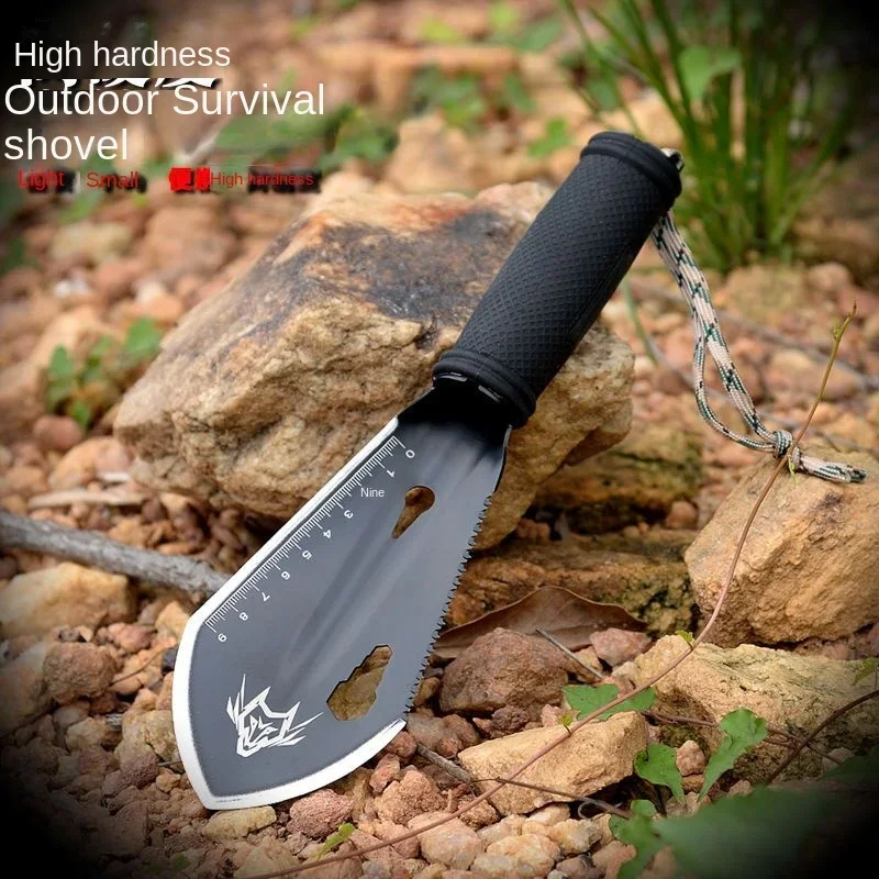 Outdoor Multi-function Small Hand Shovel Stainless Steel Portable Shovel Digging Wild Vegetables Camping Small Shovel