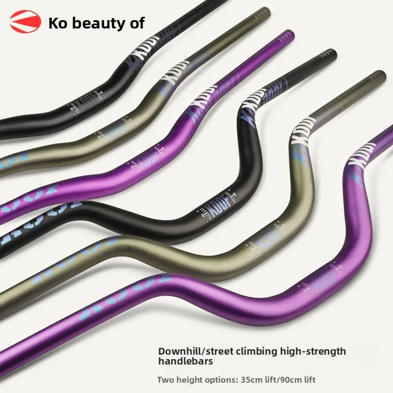 Manillar de bicicleta de montaña de aleación de aluminio - Barra elevadora de descenso MTB de 780 mm para bicicleta todoterreno