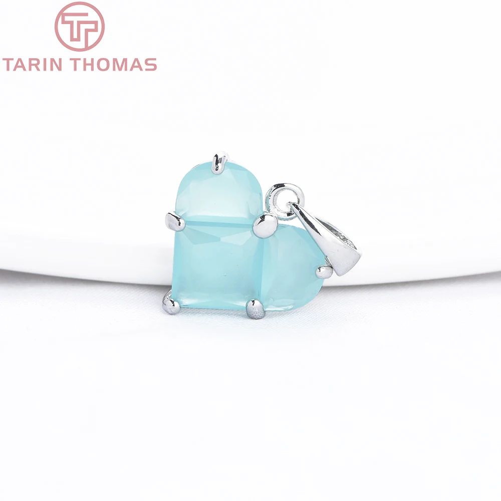 (117)4PCS 14x14,5 MM Platin Farbe Messing mit Zirkon Herz Anhänger Hohe Qualität Diy Schmuck Erkenntnisse Zubehör großhandel – Detail 22