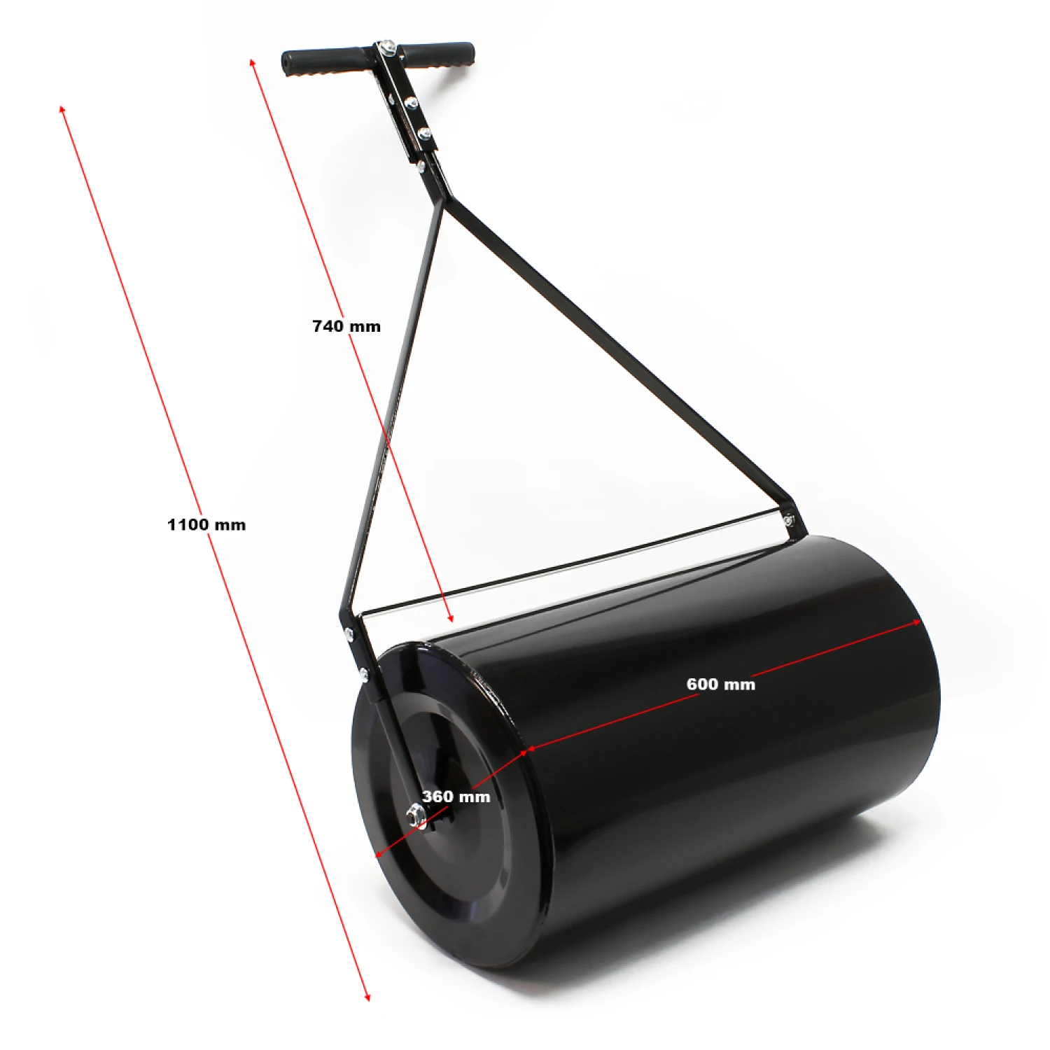 Combination Push/Tow Poly Lawn Roller with Easy-Turn Tethered Plug, 14 by 24" 60L/16 GALLON