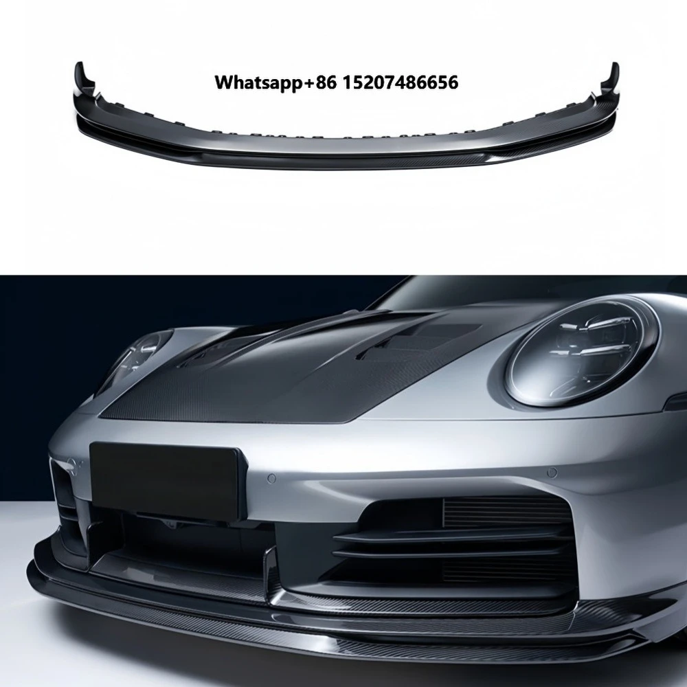 

Car Front Lip Upgrade PK Style Dry Carbon Fiber Front Splitter Front Bumper Lip Suitable