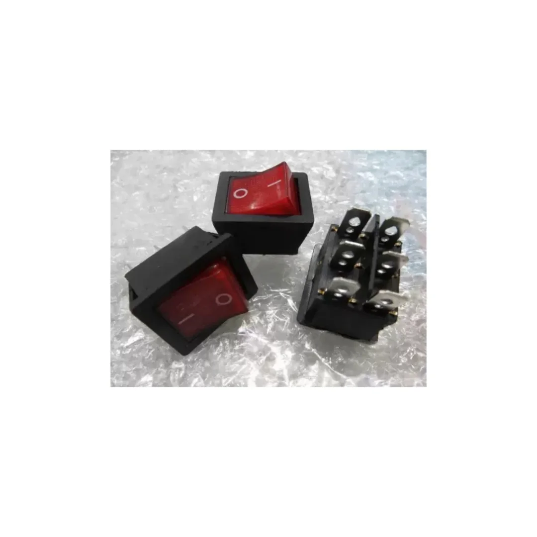 5PCS/high quality KCD4 boat switch 6 feet with light 10A250V /15A125V 31x25mm