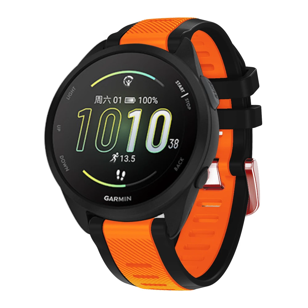 สายนาฬิกา20มม. สำหรับ Garmin Forerunner 165ดนตรีซิลิโคนสำหรับ Forerunner 245 645 158 /vivoactive 3T 5