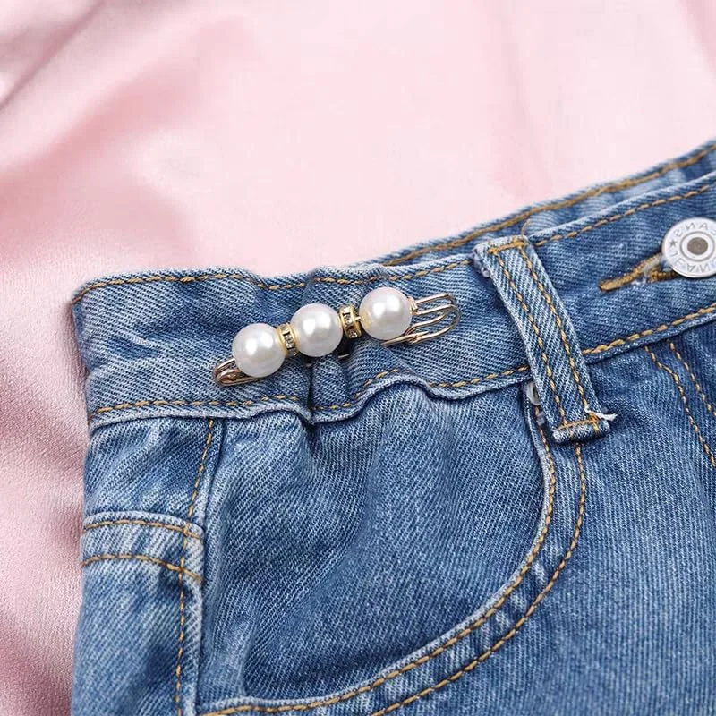 5 Stück/Set Imitationsperlen-Broschen für Damen, Klassische Strass-Broschen für Kleidung, Taillenbrosche zur Dekoration von Kleidungsstücken, Sicherheitsnadeln Zubehör – Detail 4