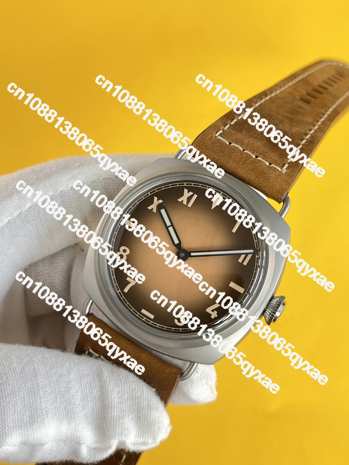 45MM watch, retro night glow waterproof bubble mirror manual mechanical men's watch, anti wear ST3600 stable