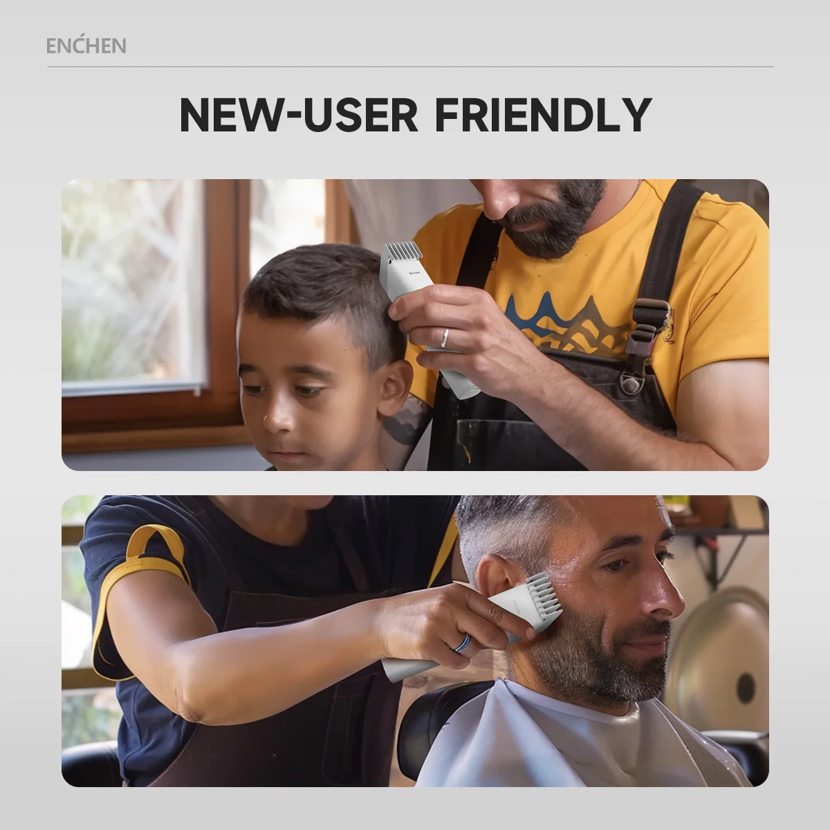 ENCHEN Boost Electric Hair Clipper Professional Cordless Fast Type-C Charging Ceramic Haircut Machine Hair Trimmer For Men Adult