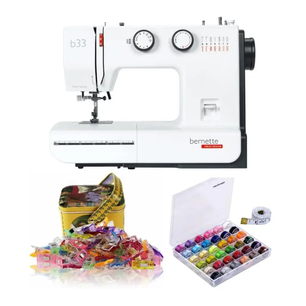 Swiss Design Sewing Machine Bundle with Threader and 2-Step Foot Lift