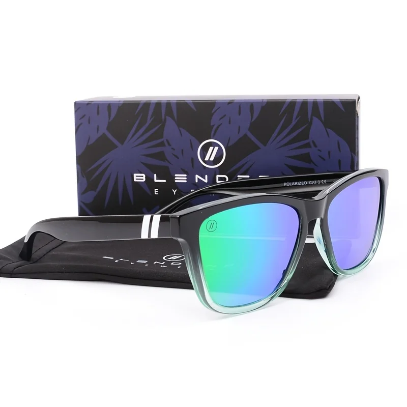 Блендерные синие зеркальные солнцезащитные очки, мужские поляризационные солнцезащитные очки с УФ-лучими линзами, винтажные модные квадратные мужские солнцезащитные очки 0717