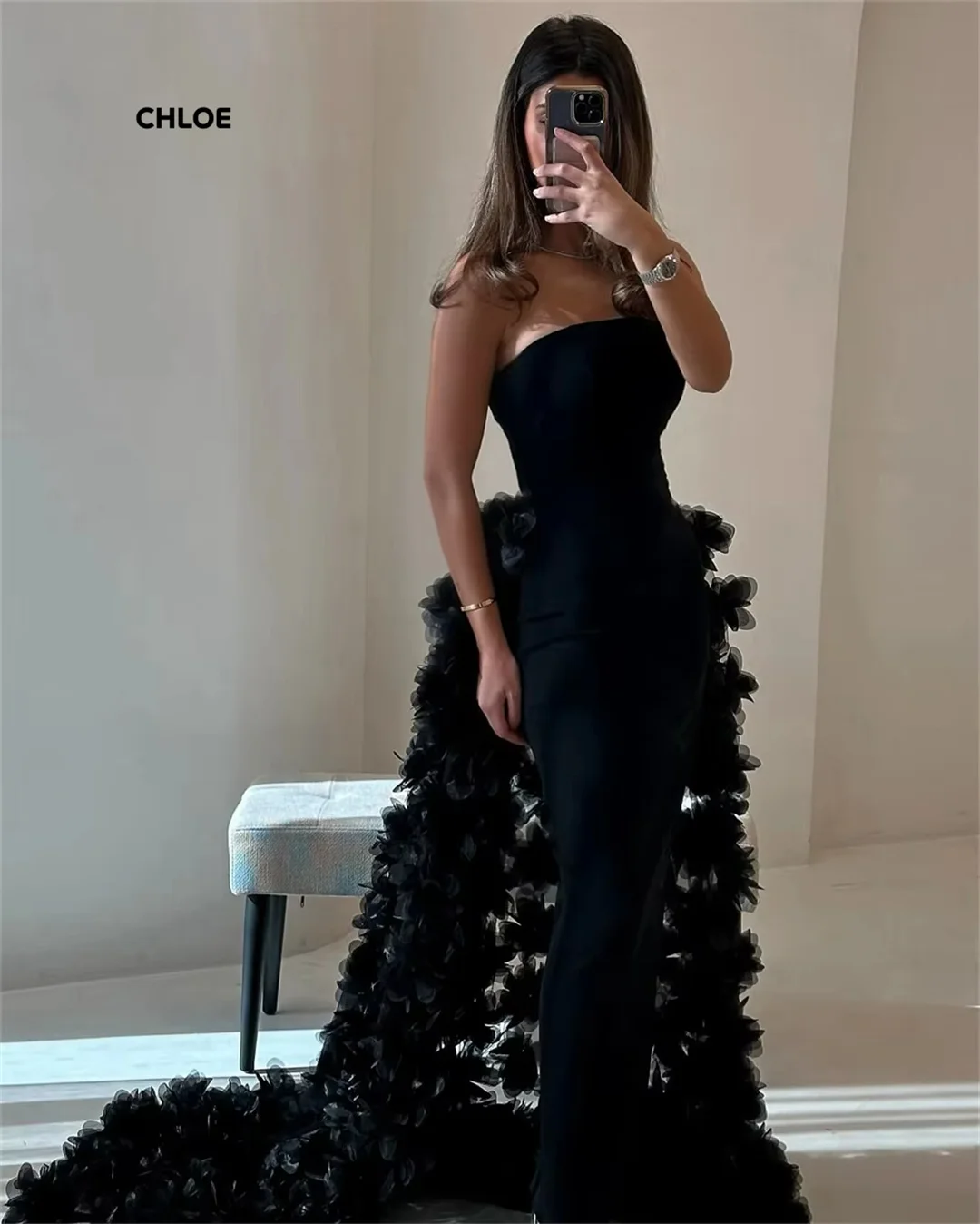 Vestido De cóctel hecho a medida para mujer, vestidos De graduación con hombros descubiertos, vestido De graduación De lujo 2025, vestidos De noche elegantes con cola De pez 2025