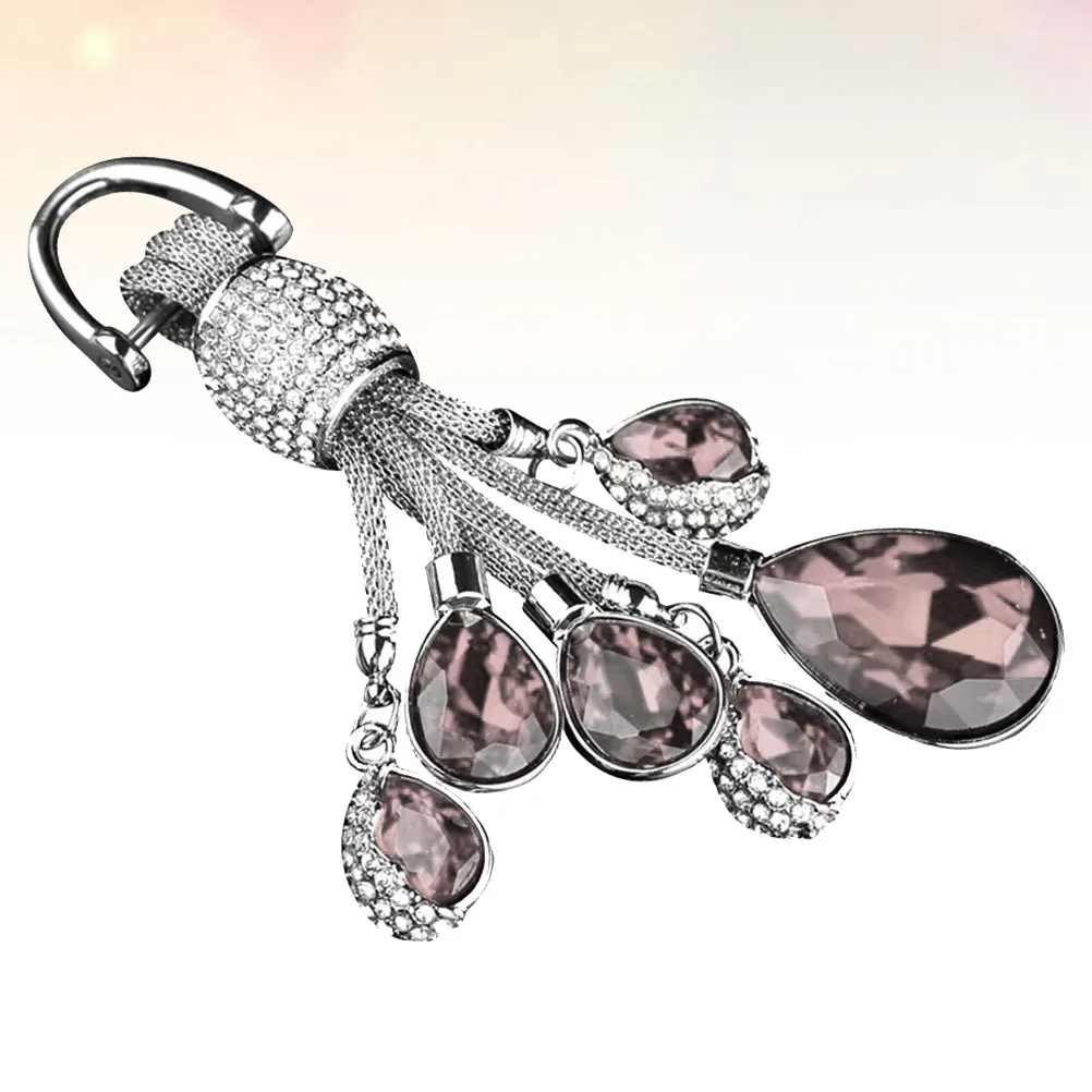 Key Decorative Holder For Keychain For Key Fob Christmas Stocking Stuffers Rhinestone Crystal Alloy