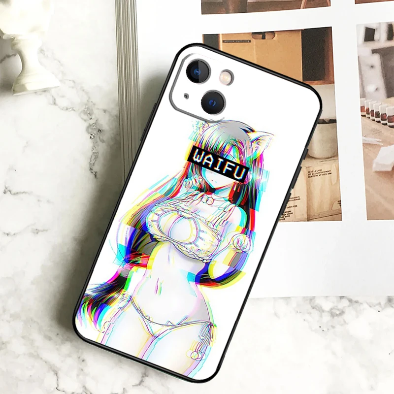 Sugoi Senpai Anime Waifu Sexy Girl Phone Case For iPhone 15 16 14 Plus 13 12 Mini 11 Pro Max X XR XS Max 7 8 Back Cover