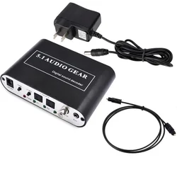 5.1 Audio Decoder Digital Sound DTS/AC3/PCM Optical to Stereo Surround Digital to Analog Converter HD 2 SPDIF 3.5 AUX Coaxial