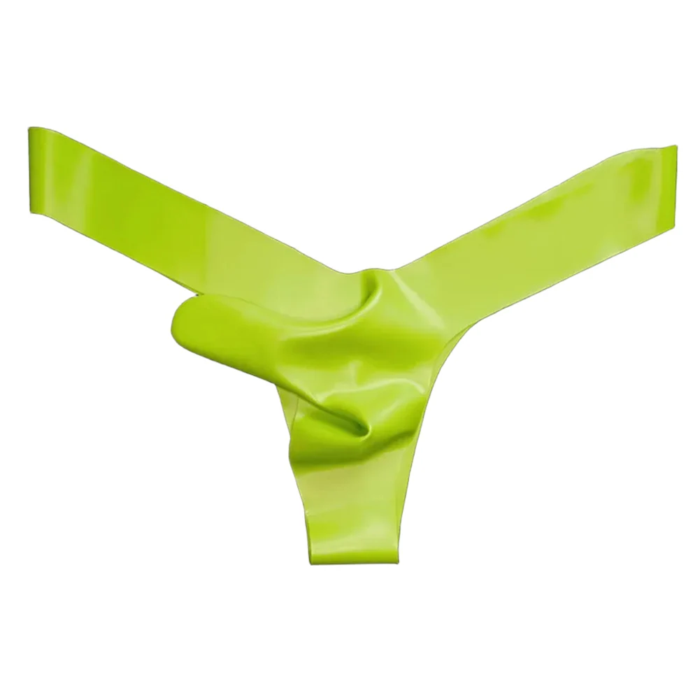 See-Through Panties Men\'s Briefs Exotic Rubber Lingerie For Men Elephant Nose Safety Nightwear Solid Color Pattern