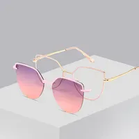 Gafas de sol con cierre de ojo de gato para mujer, con luz azul montura de gafas, Clip magnético polarizado, a la moda, para ordenador, 7002