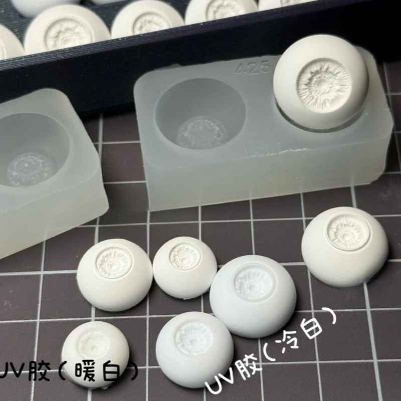 Eyeprint Fundus BJD Gypsum Eye Bead Mold Resin Handmade DIY Doll BJD Eye Bead Silicone Flip Mold Color Circle Mold