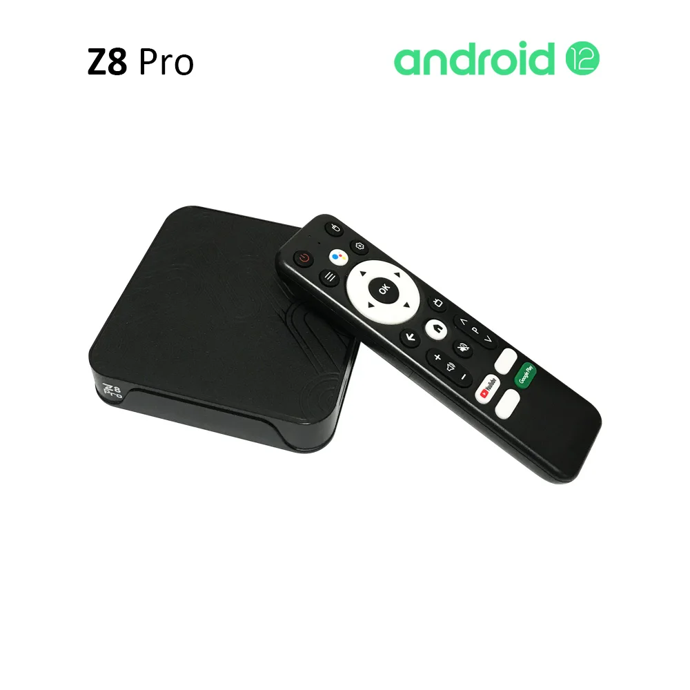 ميزات 8K Android 12 Smart TV Box Z8 Pro H618 رباعية النواة 4K 1080P Full HD H.265 HEVC Video Play WiFi Bluetooth 5 YouTube Z8Pro