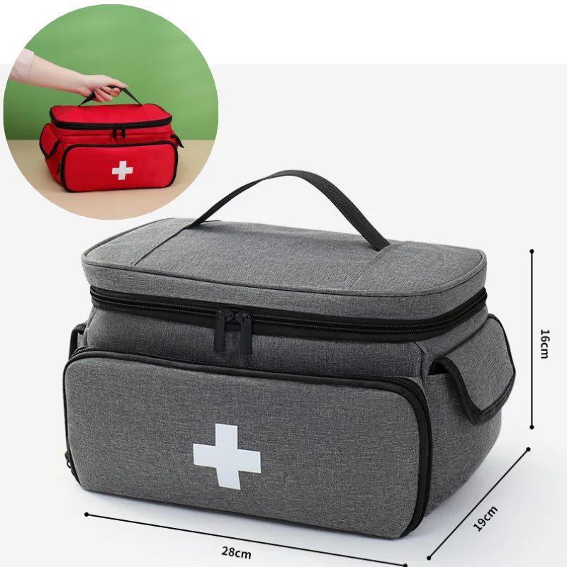 Large Capacity Travel Medicine Storage Bag, Portable Emergency Kit, Partition Design, Medical Case, Home First Aid Kit image 6