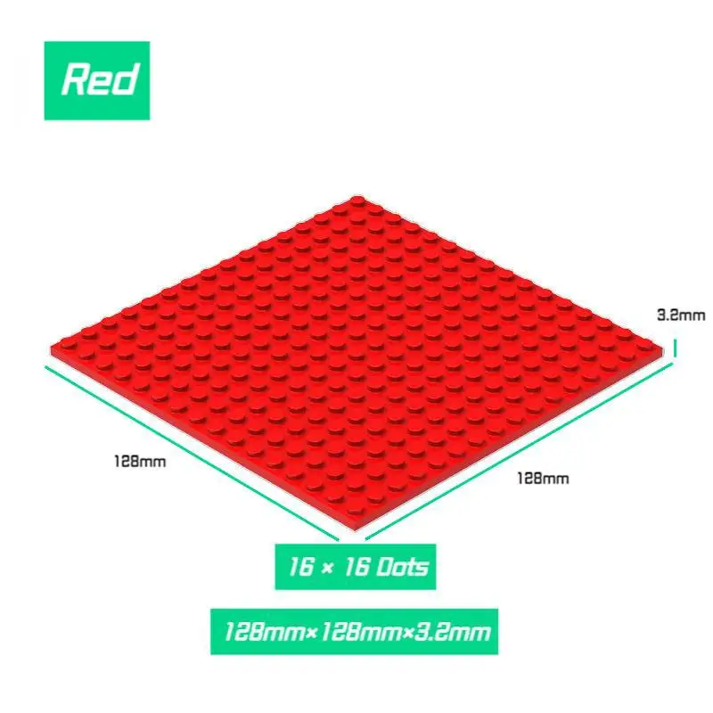 4 sztuk/paczka 91405 dwustronna płyta podstawowa cegły 16 × 16 klocki DIY mały rozmiar cegieł części do figurek domu zabawki dla dzieci