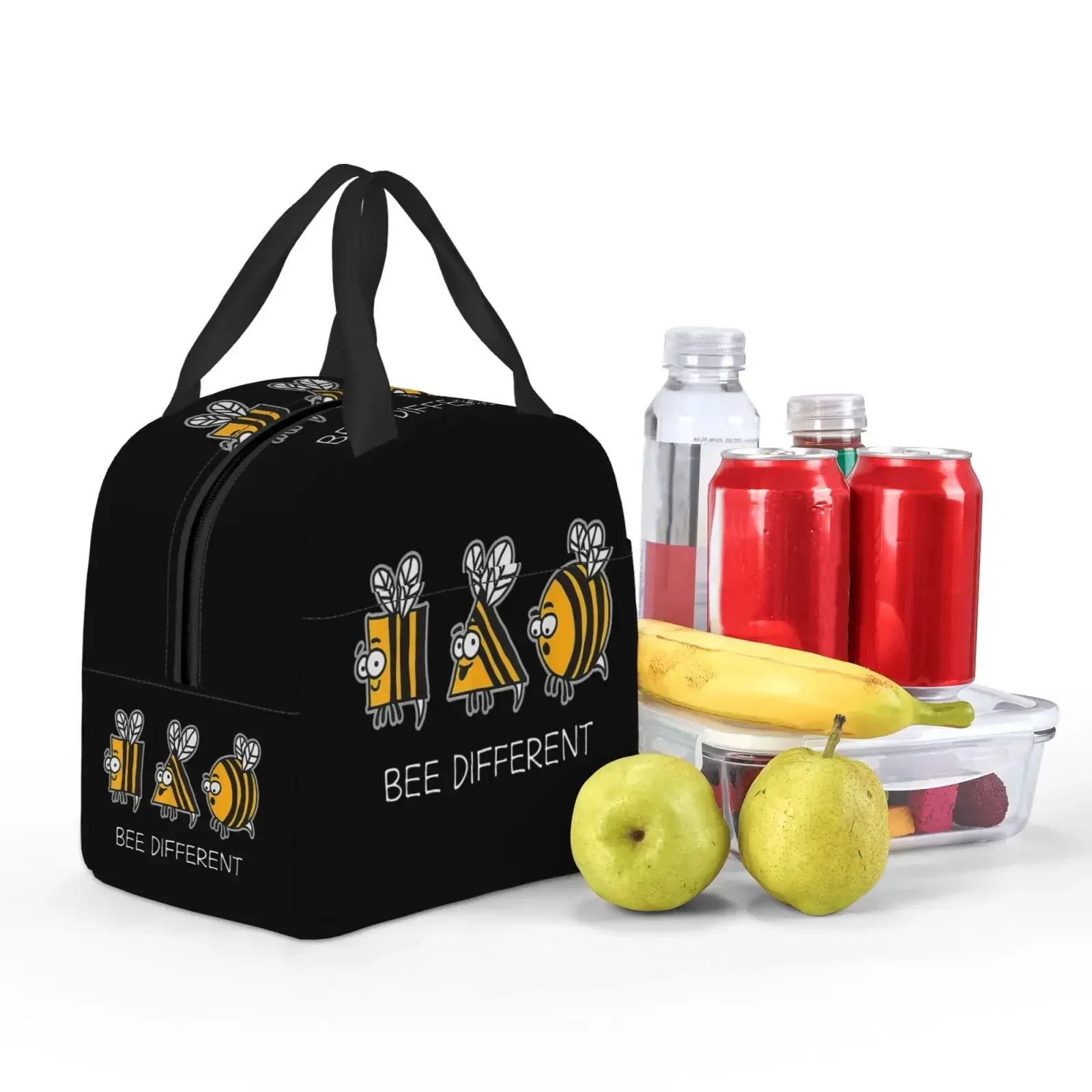 Different Bee Pattern Insulated Lunch Bag For Women Men Portable Thermal Cooler Insulated Lunch Box Picnic Travel Food Tote Bags