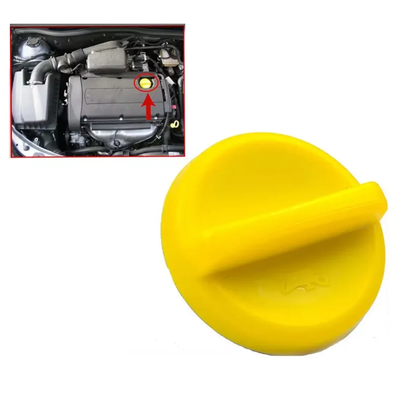 

Engine Oil Filler Cap Spare Parts Replaces 90412508 650090 5650831 130122710 For ASTRA Vauxhall Corsa Meriva Yellow