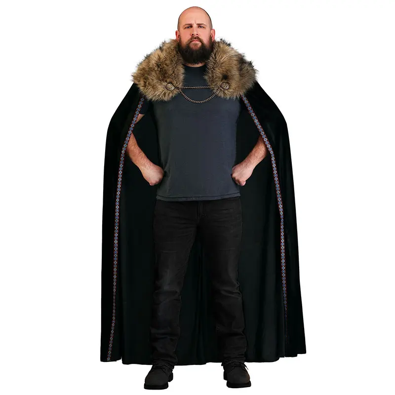 

COS Halloween Stage Performance Performs Adult Viking Pirates Renaissance King Knight Cloak Cosplay Costume