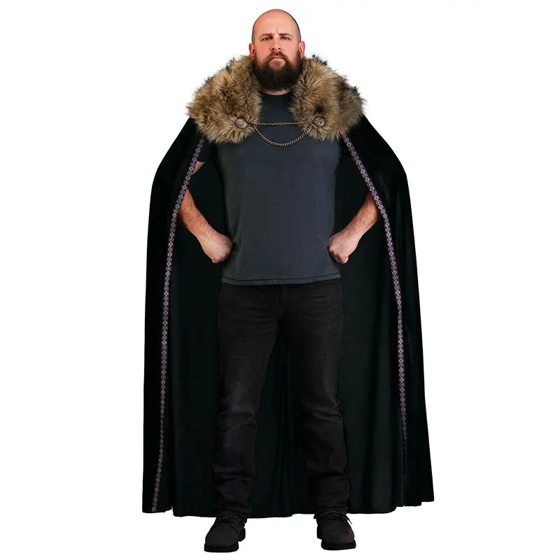 COS Halloween Stage Performance Performs Adult Viking Pirates Renaissance King Knight Cloak Cosplay Costume