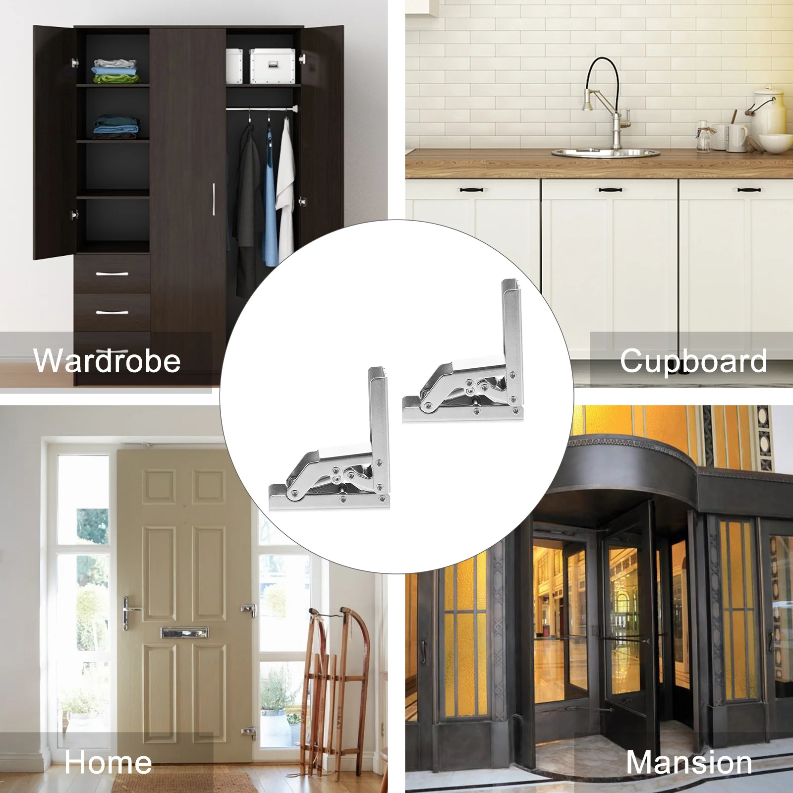 

2Pcs Durable 90 Degree Folding Hinge Hidden for Furniture Tables Cabinets Drawers Cabinet Hinges Kitchen Cabinet Hinges