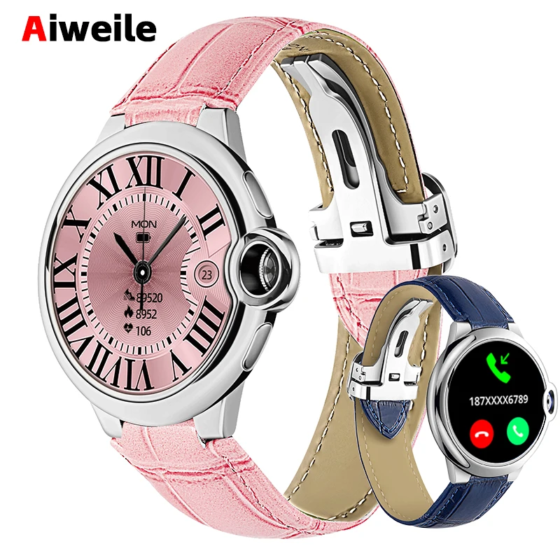 Aiweile AW28 Smart Watch Men Women 2024 Korean Support  Sports Modes Bluetooth Call Blue Balloon Watch Design DIY Watch Face