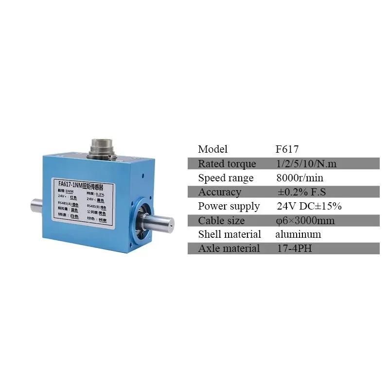 0,1 % Genauigkeit, 1 Nm, 2 Nm, 10 Nm, Messung, mikrodynamischer Drehmomentsensor, automatischer Rotationskraftwandler mit RS485 0–10 V Ausgang