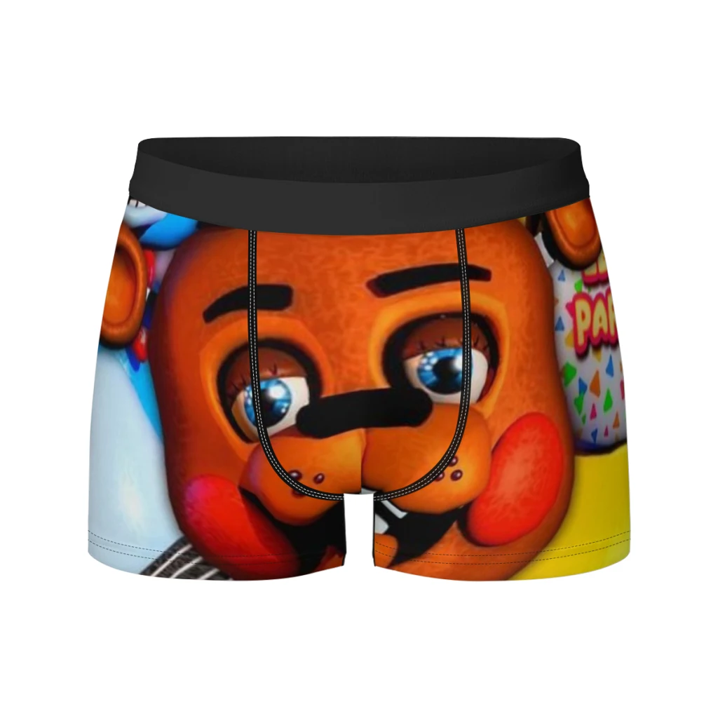 

Cartoon-Five-Nights-At-Freddy-Print Breathable milk Silk Boyshorts Elastic Men's Underwear 3D Boxer Shorts Boxer Briefs