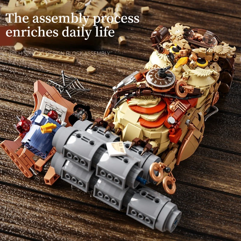 1286 قطعة من مكعبات البناء الإبداعية على شكل بومة المحقق الخاص، زخارف راقية، لعبة بناء هدية للأطفال والكبار