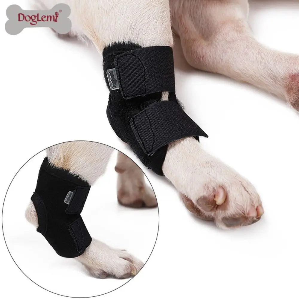 New Neoprene Pet Knee Pads Black Breathable Dog Leg Support Care Tools Protects Bandage Wrap Pet Supplies
