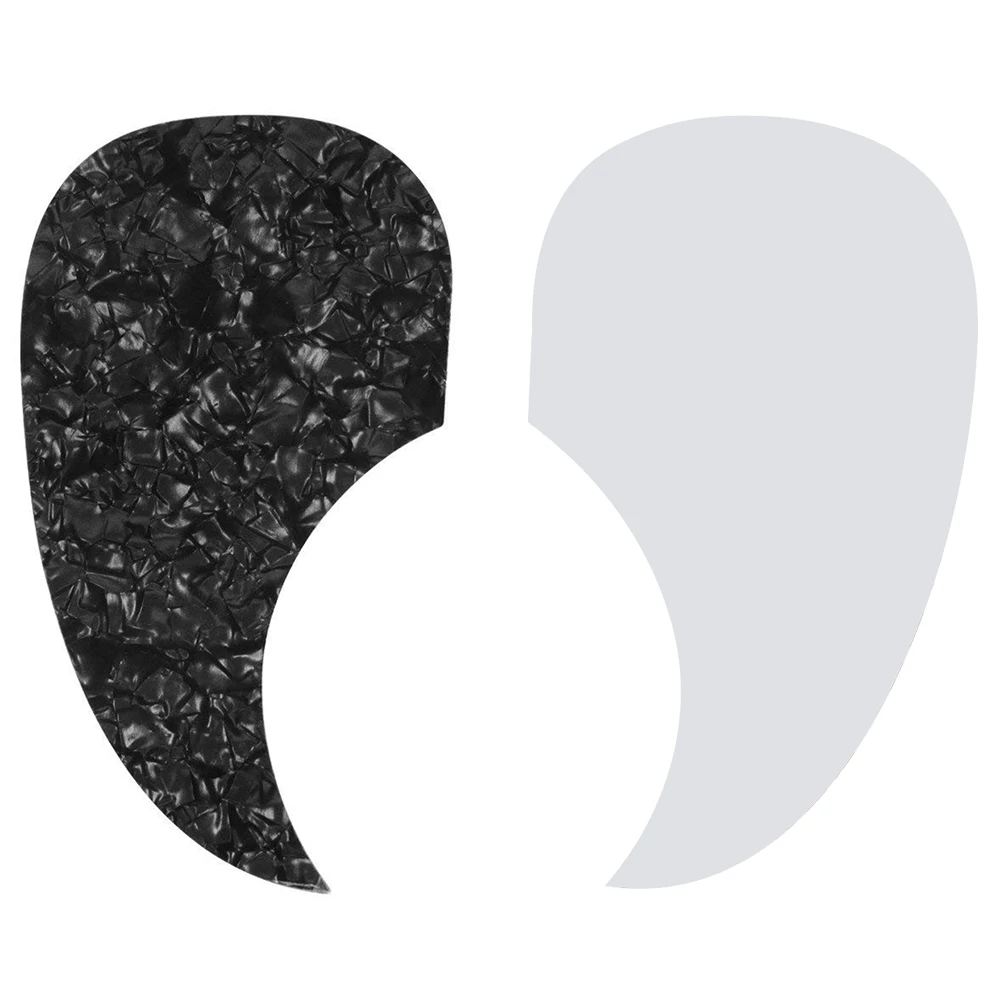 لوحة Pickguard ذاتية اللصق للجيتار الصوتي ، اختيار الحرس ، شكل خاص ، الجزء الغيتار الكلاسيكي ، اللؤلؤ الأسود ، 1 قطعة