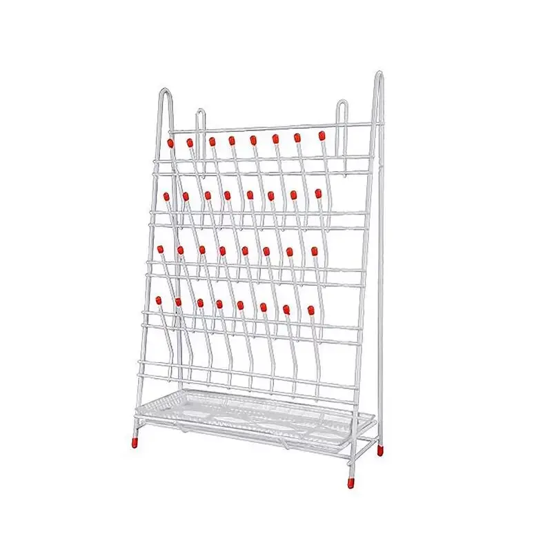 Lab Glass Drying Rack for Test Tube Beaker Flask Graduated Cylinder, Anti-slip Peg Lab Draining Stand
