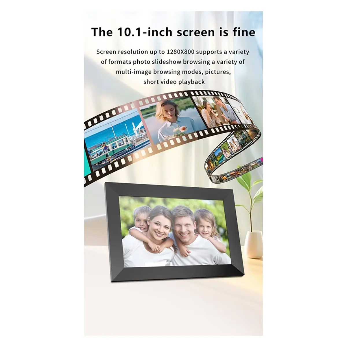 

AS62 Smart Digital Picture Frame WiFi 10.1 Inch IPS Touch Screen with 16GB Storage Auto-Rotate Wall Mountable AU Plug