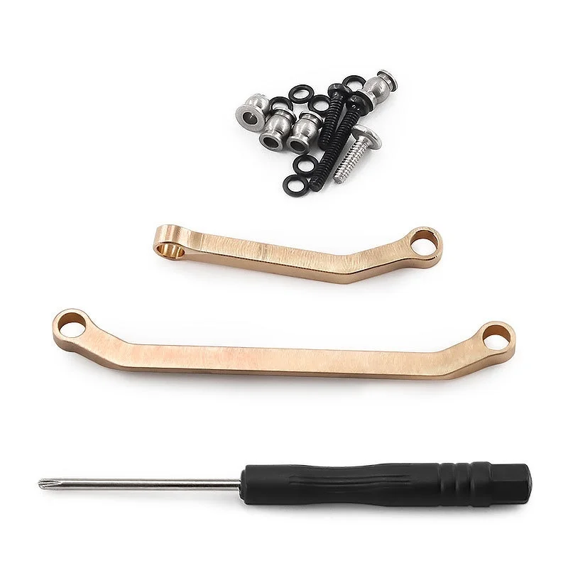 Brass Steering Tie Rod Kit 1/30 Scale for SCX30 Crawler Designed for For FORD For BRONCO and For WRANGLER RC Vehicles