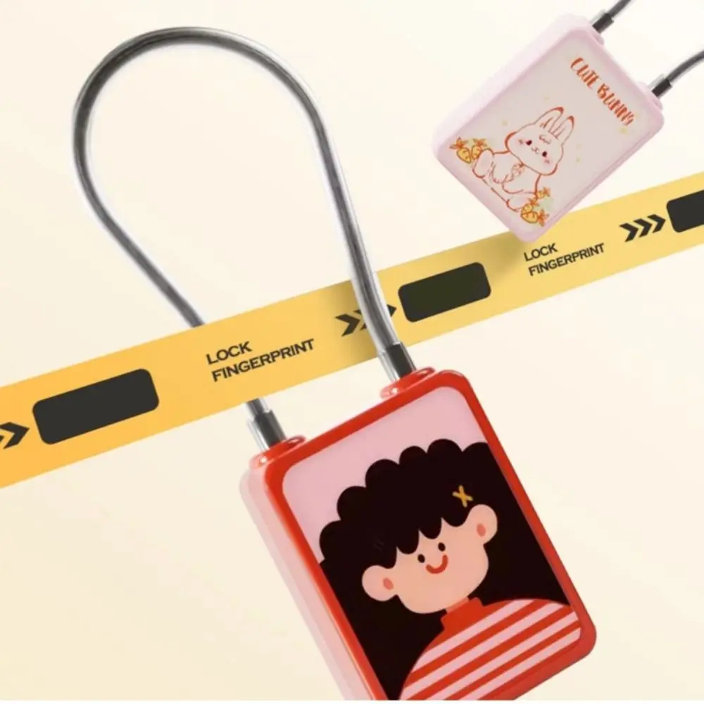 Waterproof Fingerprint Padlock Flexible Steel Rope Durable Design Keyless Cable Lock Anti-Theft Anti-Cut Smart Biometric Padlock