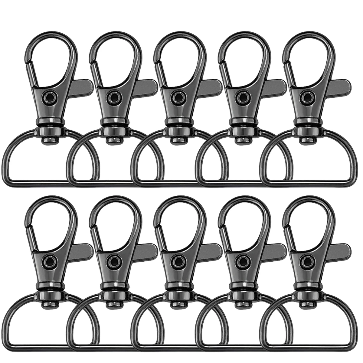10PCS Swivel Hook Key Chain Clip Hook D-Ring Clip Lanyard Hardware for Keychain Making Lanyard Making Wallet Hardware DIY Crafts