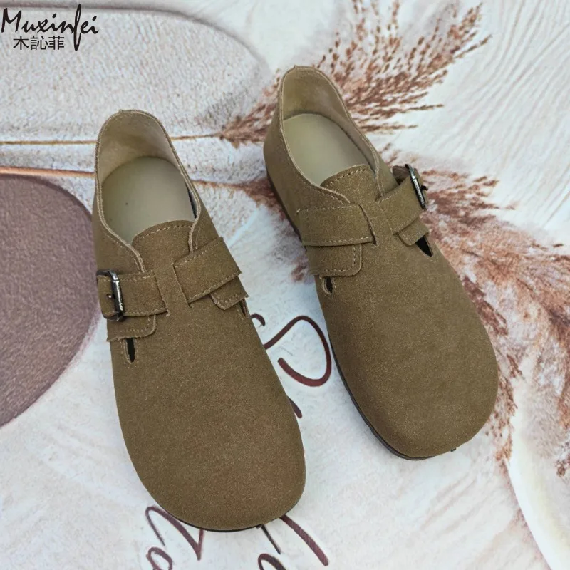 

New Retro Flat Bottomed Women's 2026 Fashionable Spring and Autumn Versatile Comfortable Soft Soled Women's Single Shoes
