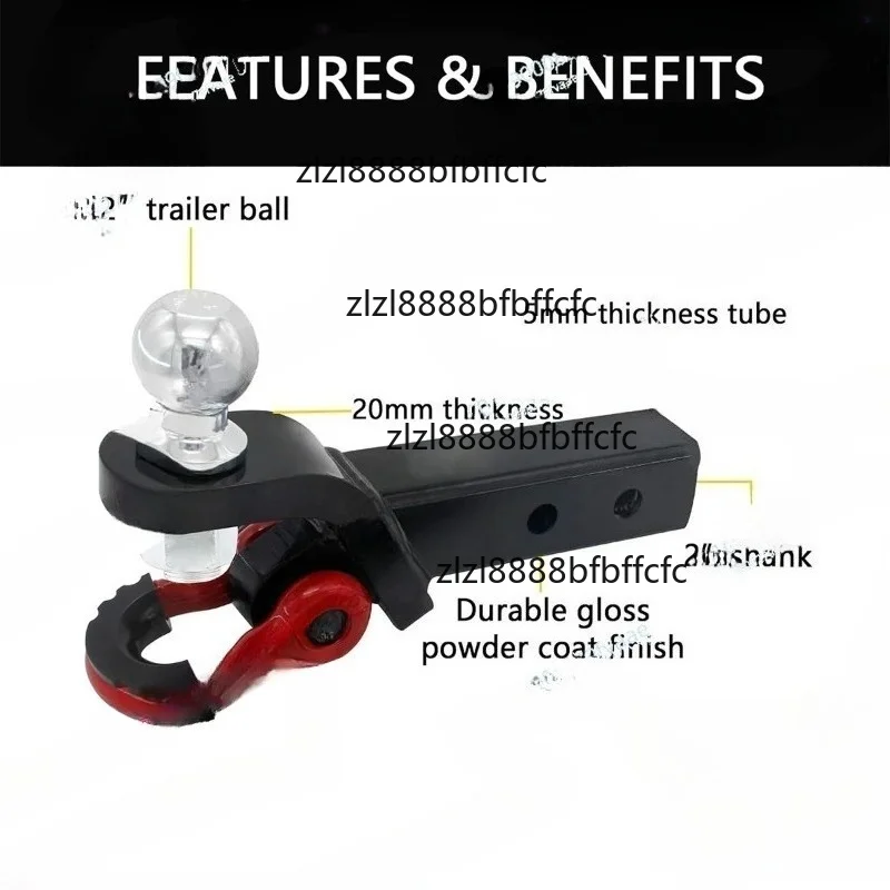 Suitable for off-road vehicles with tongue plates, modified arms, welded square tube trailer hooks