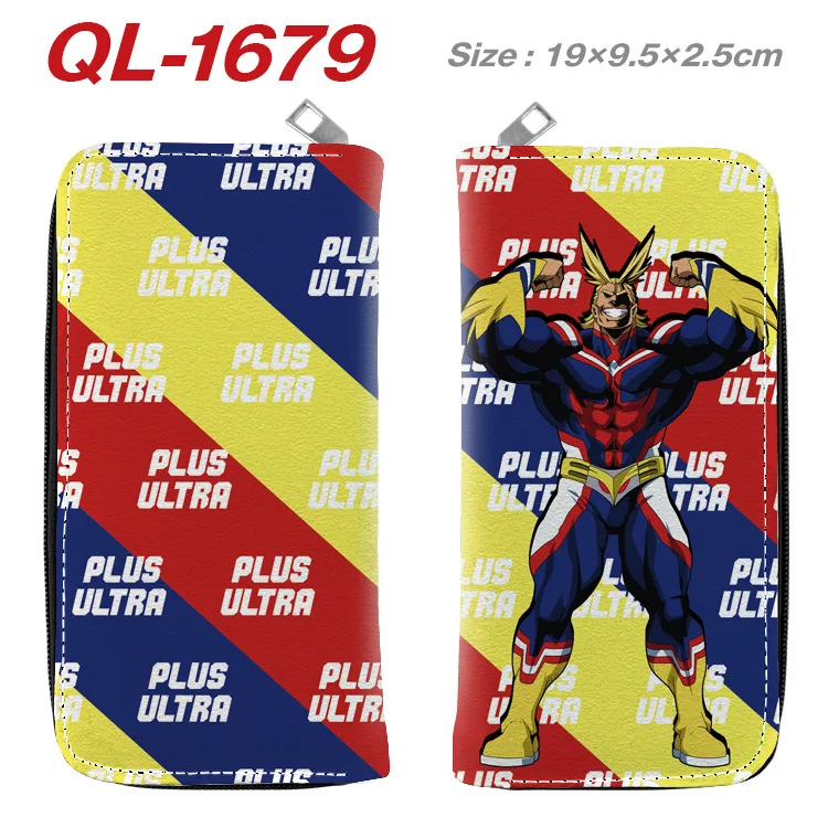 My Hero Academia Anime Portable Zipper Wallet Long Purse with Card Holder Handbag