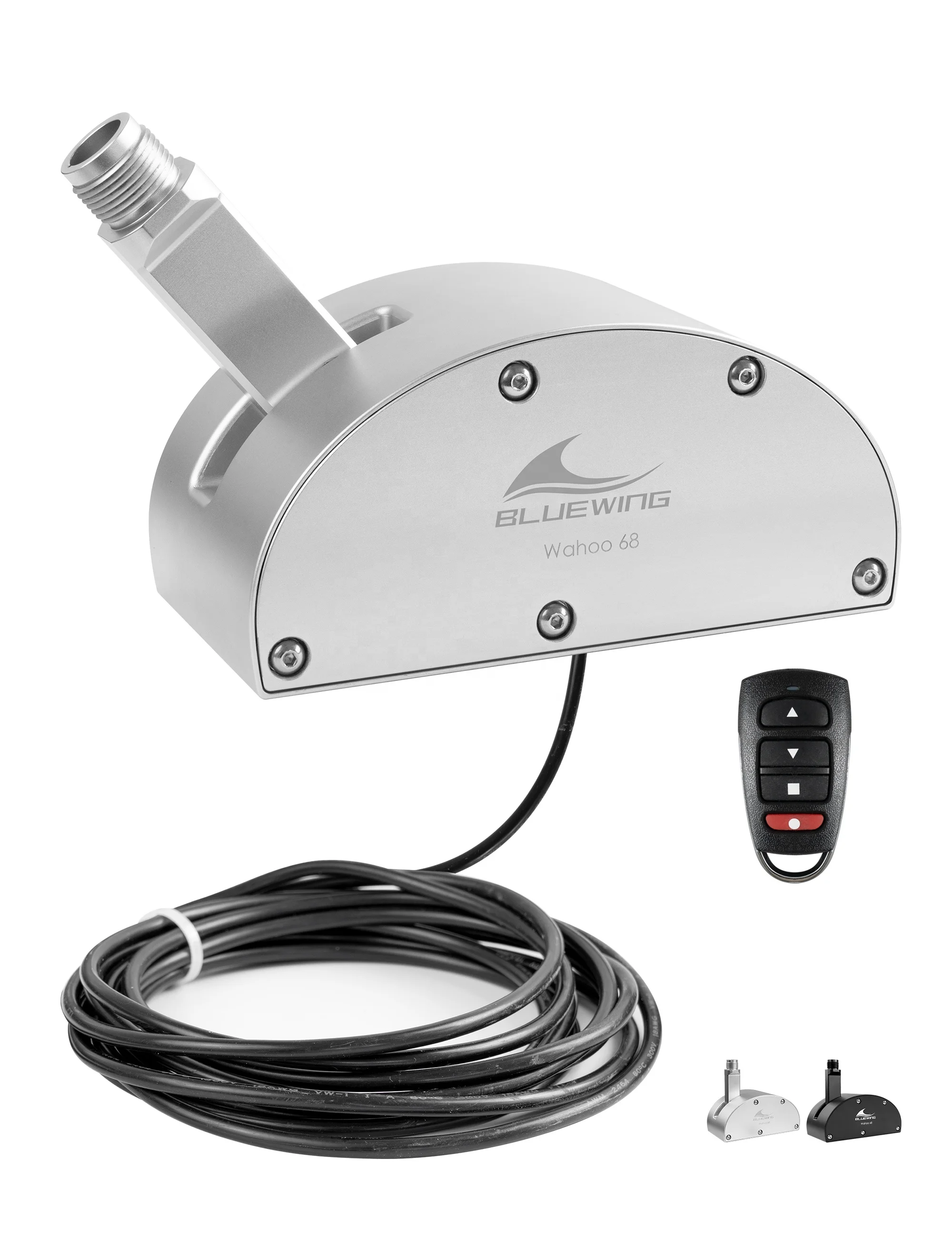 Wireless Antenna Mount with Remote Control for Boat T-Top Auto Adjustment 90° IP66 Waterproof Aluminum for Marine Use