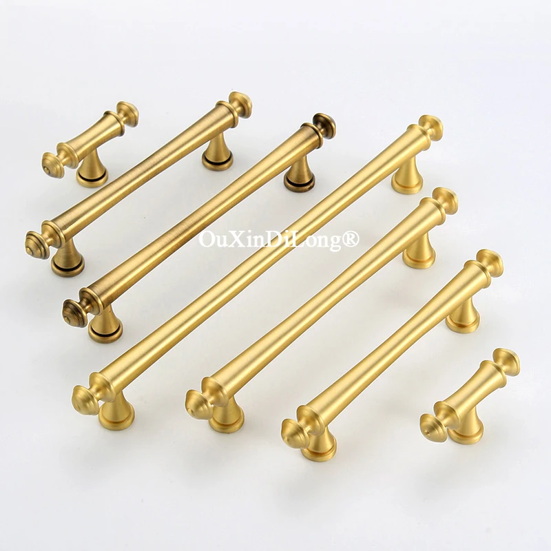 New Arrival 4PCS Solid Pure Brass Antique Furniture Handles Drawer Pulls Cupboard Wardrobe Kitchen Dresser Shoe TV Cabinet Pulls