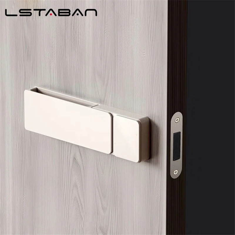 Pure Copper Interior Door Lock All Copper Bedroom Handle Children\'s Magnetic Suction Quiet eco-Lock Simple No Handle Brass